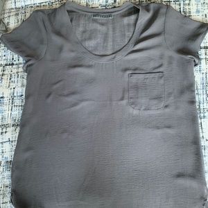 Velvet Size Medium Grey Silk T-Shirt
